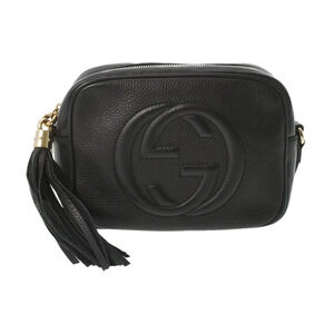GUCCI SoHo Disco Black Calfskin Shoulder Bag